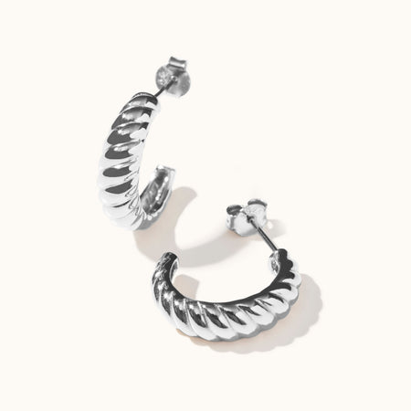 Entwine Hoops Silver
